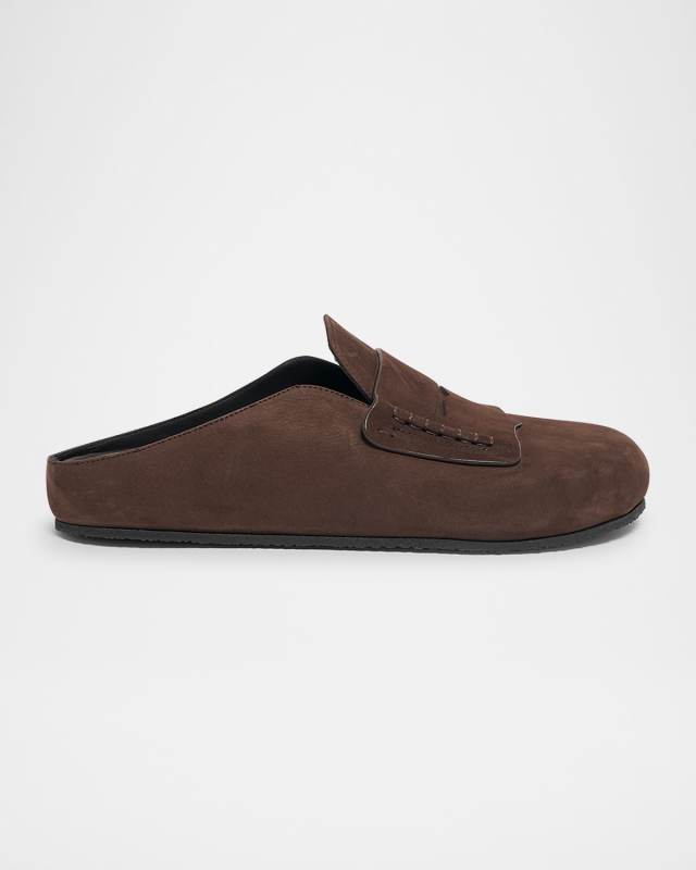 Les Mocassin Suede Mules